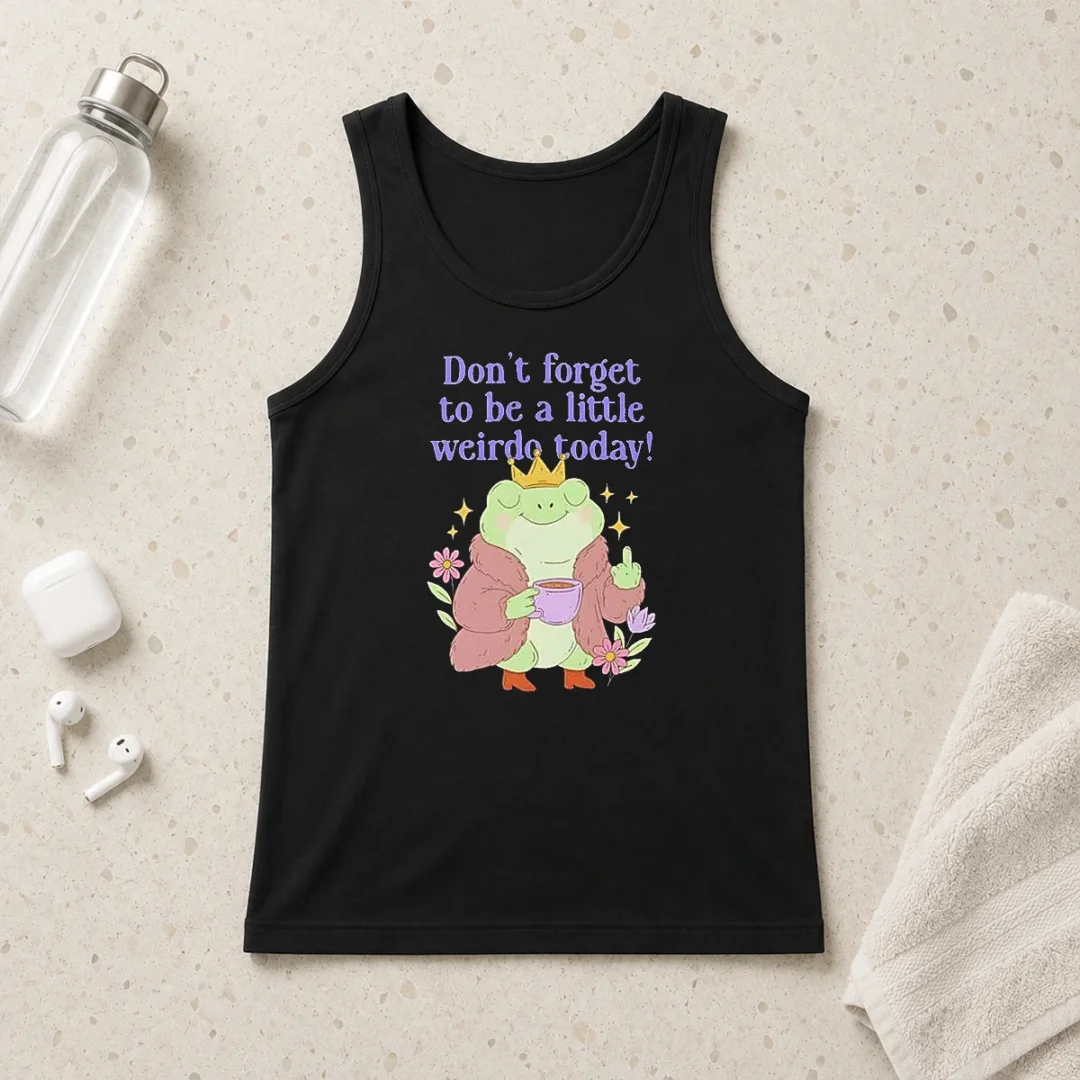 pretty-top-dont-forget-to-be-a-little-weirdo-today-frog-tank-top Pretty Top Dont Forget To Be A Little Weirdo Today Frog Tank Top