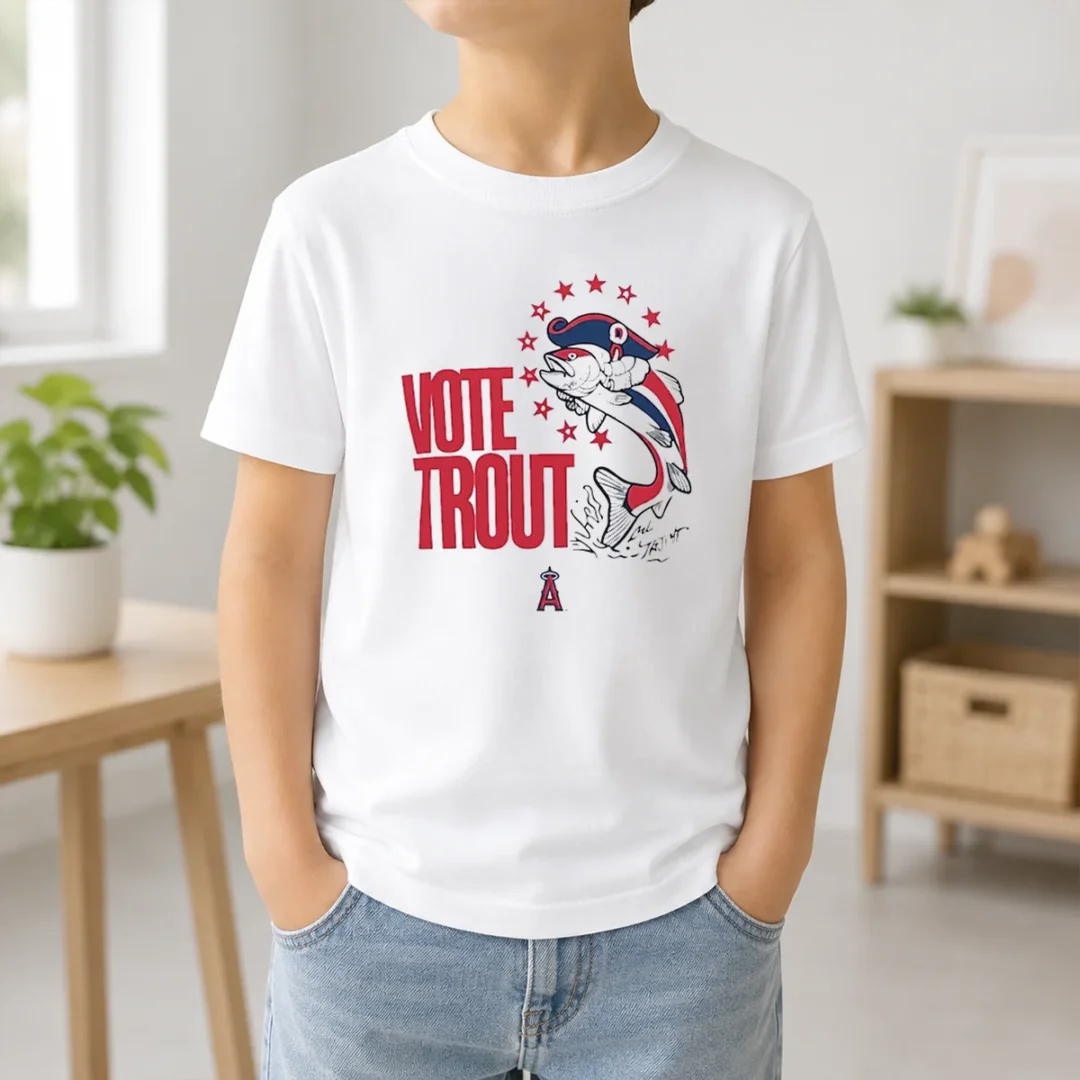 Pretty Trout Signature Vote For Mike Trout Angels Kids T Shirt Pretty Trout Signature Vote For Mike Trout Angels Kids T-Shirt