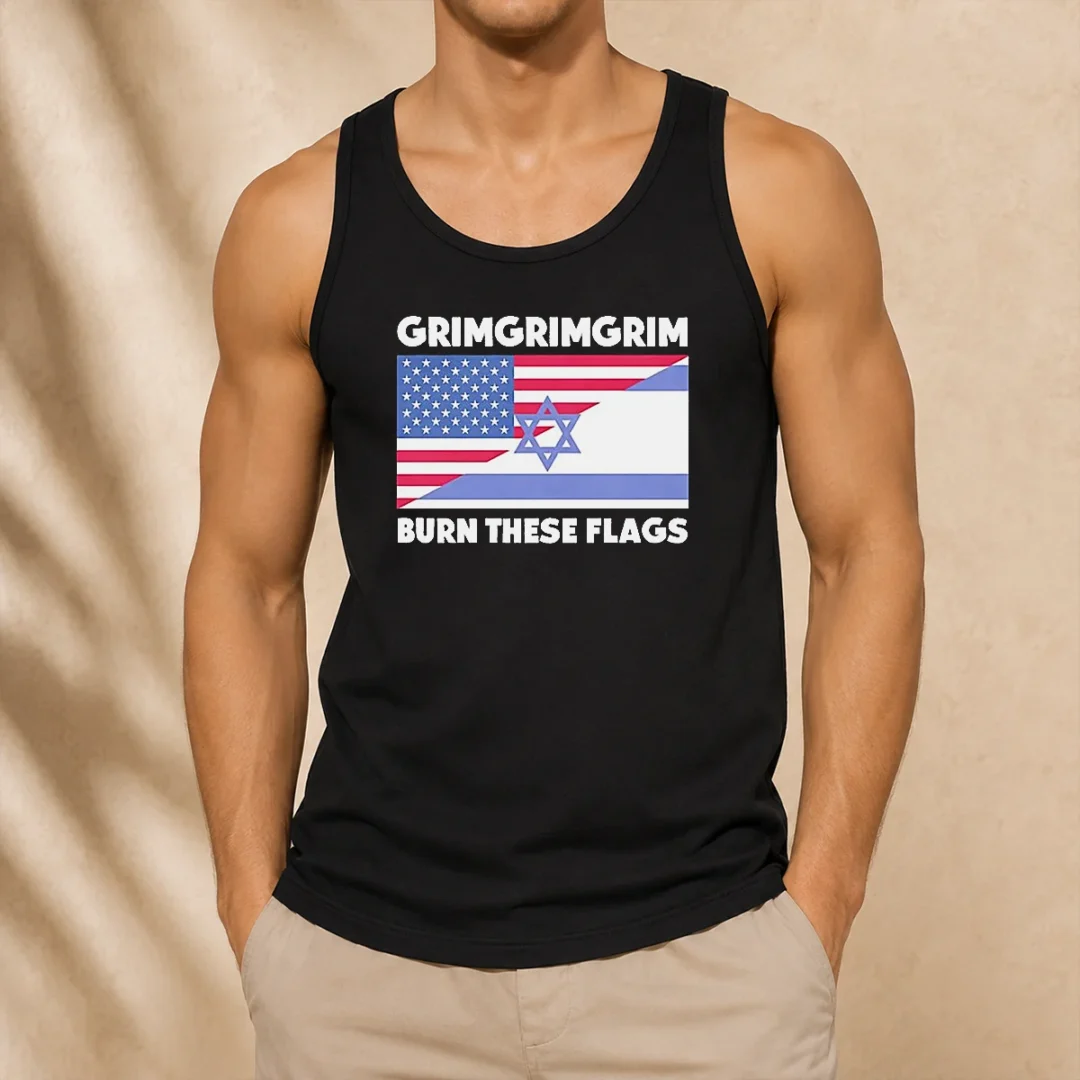 pretty-united-states-israel-flag-grimgrimgrim-burn-these-flags-tank-top Pretty United States Israel Flag Grimgrimgrim Burn These Flags Tank Top