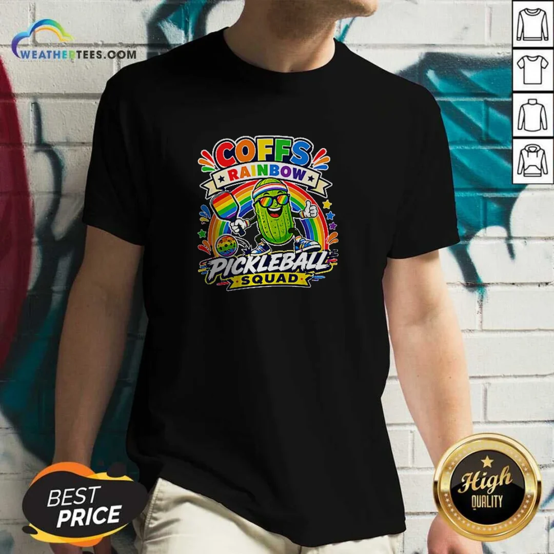 pretty-vibrant-coffs-rainbow-pickleball-enthusiast-v-neck-shirt Pretty Vibrant Coffs Rainbow Pickleball Enthusiast V-Neck Shirt
