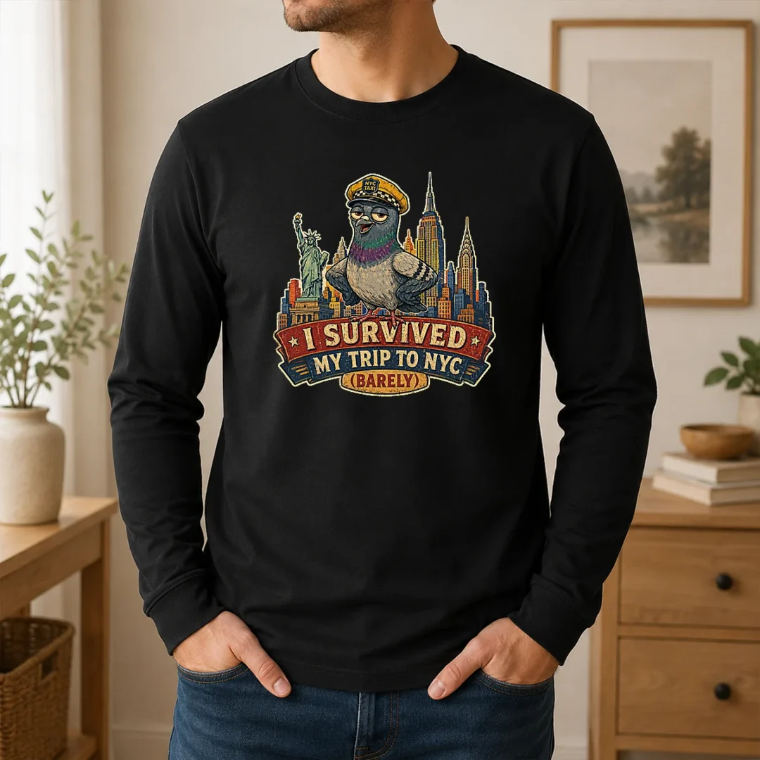Pretty Vintage Funny NYC Trip Survivor Retro Long Sleeve Shirt Pretty Vintage Funny NYC Trip Survivor Retro Long Sleeve Shirt