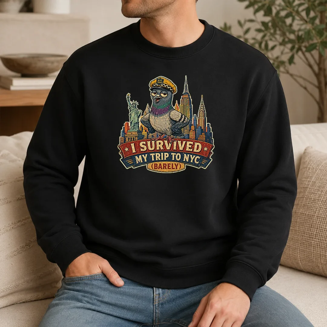 Pretty Vintage Funny NYC Trip Survivor Retro Sweater Pretty Vintage Funny NYC Trip Survivor Retro Sweater