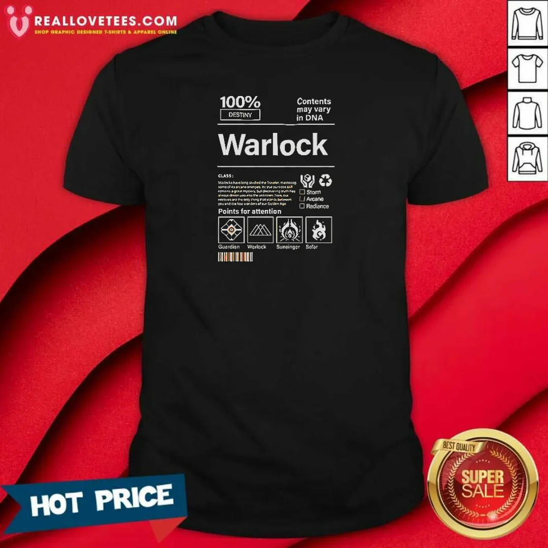 pretty-warlock-contents-may-vary-in-dna-shirt-optimized Pretty Warlock Contents May Vary In DNA shirt optimized showing front view on a fitted cotton tee