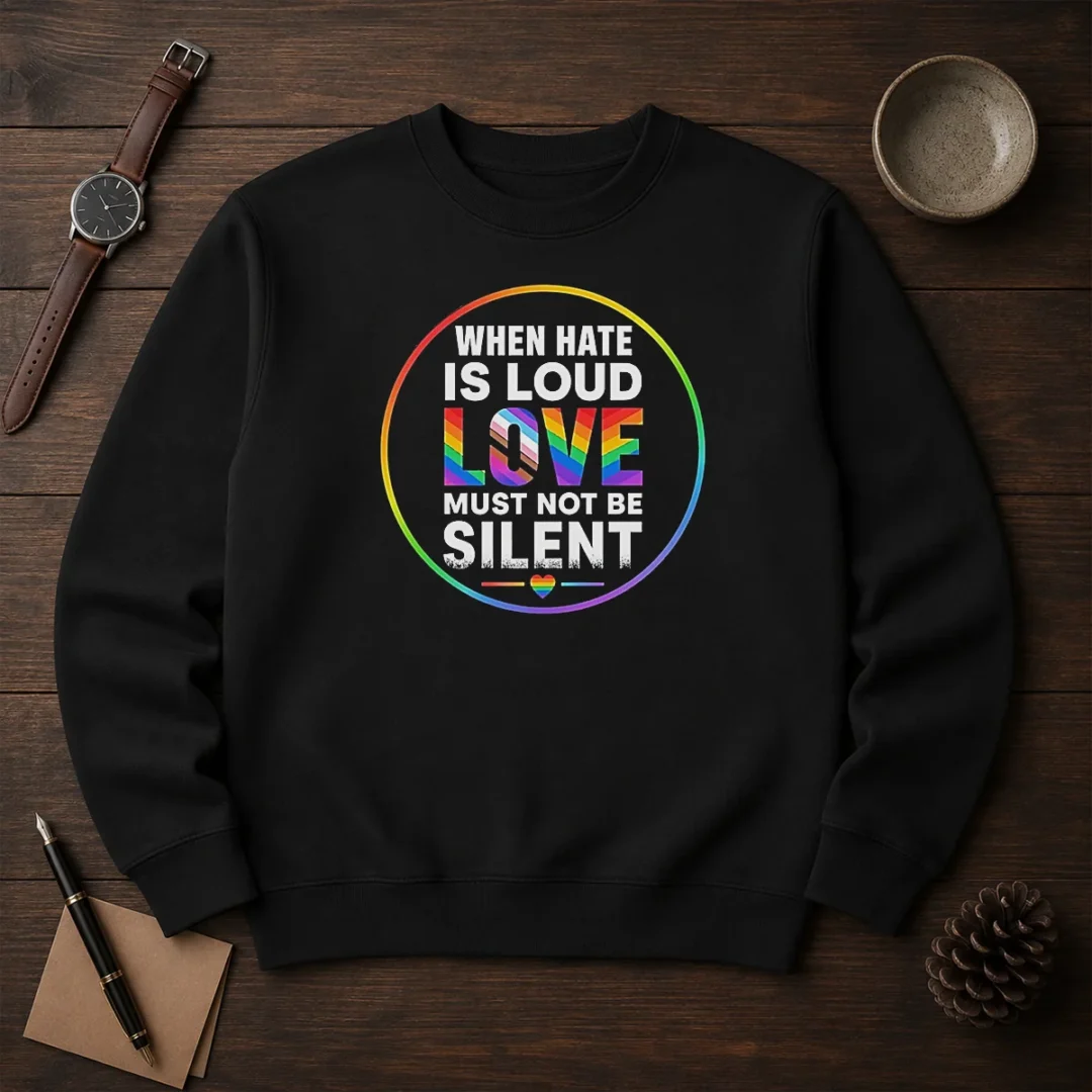 pretty-when-hate-is-loud-love-must-not-be-silent-pride-month-sweater Pretty When Hate Is Loud Love Must Not Be Silent Pride Month Sweater