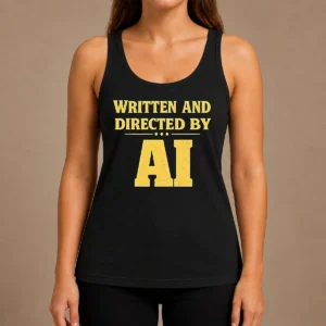 Nice Premium Written And Directed By AI Bold Text Tank Top