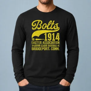 Happy Pretty Bridgeport Bolts Connecticut Vintage Baseball Team Long Sleeve Shirt