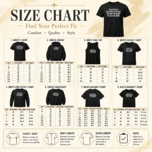 Size chart for Funny I Must Be An 18 Year Old In 2001 The Way Im Ready To Die For Bush with measurements in inches and cm