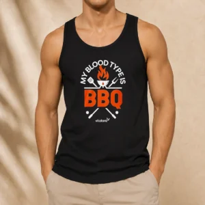 Nice My Blood Type Is BBQ Tank Top