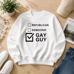 Hot Gay Guy Republican Democrat Ballot Election Checkbox Humor Sweater