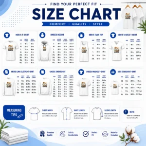 Size chart for Premium Pretty Halloween Coffee Skeleton Girl Typography showing measurements in inches and cm