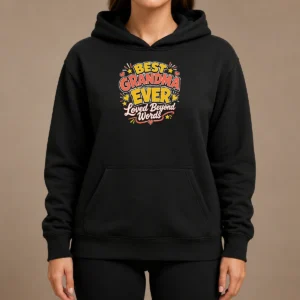 Nice Premium Grandparents Day Best Grandma Ever Cartoon Hoodie