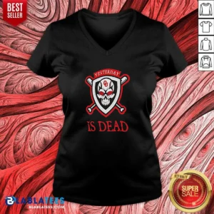 Top Officials Yesterday Is Dead Oklahoma Sooners Baseball Skull V-Neck Shirt
