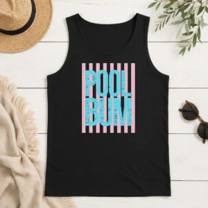 Premium Original Pool Bum Retro Stripes Sunshine Tank Top