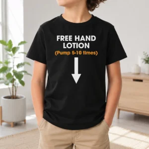 Awesome Original Free Hand Lotion Pump 5 10 Times Kids T-Shirt