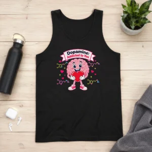 Hot Romantic Dopamine Addicted To You Couples Tank Top