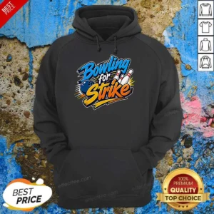 Official Bowling For Strike Typography Hoodie