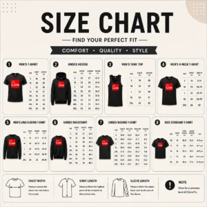 Size chart for Pretty I Heart Organ Transplants Transplant Awareness with measurements in inches and cm