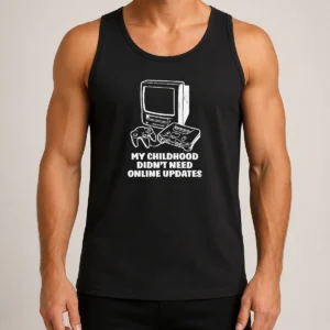 Official My Childhood Didn'T Need Online Updates Retro Gaming Console Tank Top