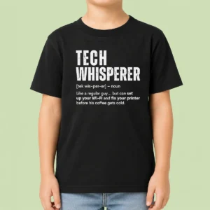 Good Tech Whisperer Definition Funny IT Support Quote Kids T-Shirt