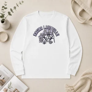 Awesome Kid'S Racing Louisville Soccer Player Grey Long Sleeve Shirt