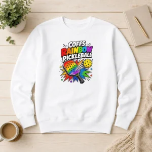 Good Coffs Rainbow Pickleball Comic For Active Athletes Sweater