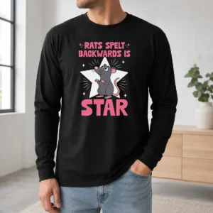 Awesome Nice Rat Humor Gift Rats Spelt Backwards Is Star Long Sleeve Shirt