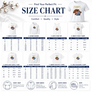 Size chart for Good Im Dying Of Thirst Otter Thirsty Funny Animal with measurements in inches and cm