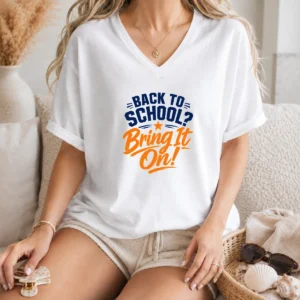 Official Back To School Motivational Vector Students And Teacher V-Neck Shirt