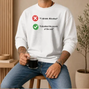 Funny I Drink Alcohol I Disinfect The Wounds Of The Soul Sweater