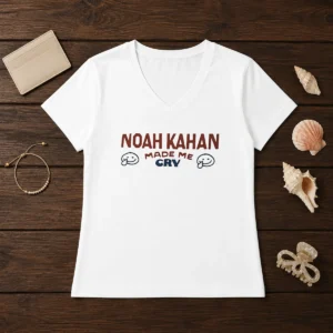 Good Noah Kahan Made Me Cry Smiley Face V-Neck Shirt
