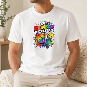 Awesome Coffs Rainbow Pickleball Comic For Active Athletes