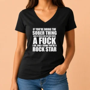 Nice Official If You'Re Doing The Sober Thing And It Feels Like No One Gives A F Keep The Plug In The Jug I Do V-Neck Shirt