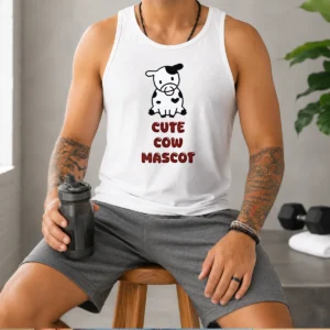 Pretty Cute Cow Mascot Tank Top