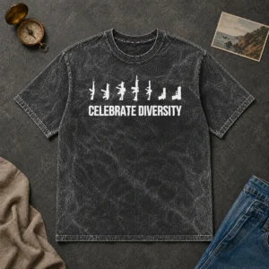Nice Firearms Silhouette Weapons Collection Celebrate Diversity Gun Rights Washed T-Shirt