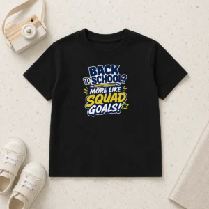 Pretty Official Back To School Squad Goals Typography Kids T-Shirt