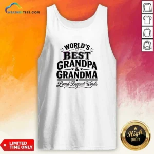 Awesome Grandparents Day Line Art Loved Beyond Words Tank Top