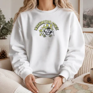 Pretty Washington Spirit Mascot Soccer Ball Character Sweater