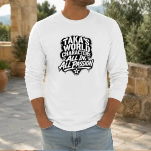 Pretty Takas World Characters Passion Stencil Shirt For Anime Long Sleeve Shirt