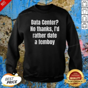 Pretty Data Center No Thanks I'D Rather Date A Femboy Sweatshirt