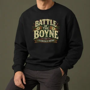 Nice Battle Of The Boyne Heritage Celebration Retro Distressed Sweater
