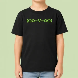 Happy Funny OO Equal V Equal OO Abstract Symbol Kids T Shirt featuring a colorful abstract design on a soft cotton tee