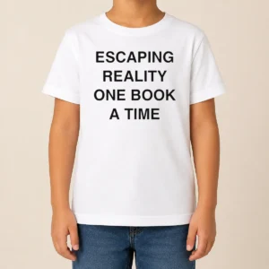 Premium Original Escaping Reality One Book A Time Kids T-Shirt