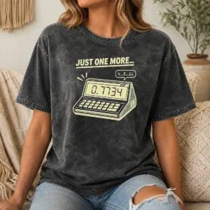 Funny Calculator Hell 0.7734 Geek Washed T-Shirt