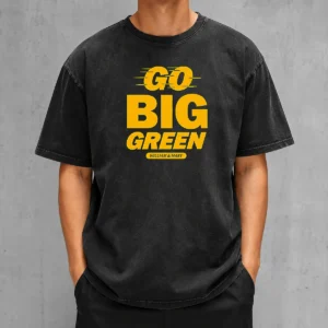 Original William And Mary Tribe Go Big Green Washed T-Shirt