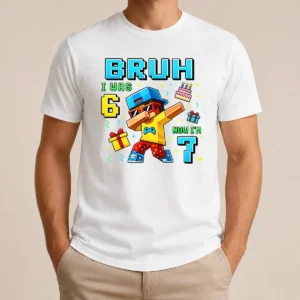 Nice Premium I Was 6 Now I'M 7 7th Birthday 67 Meme Boys Gaming
