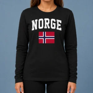 Hot Norge Flag Norway Norwegian Souvenir Long Sleeve Shirt