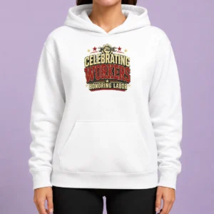 Good Nice Labour Day Pride Celebrating Workers Retro Distresse Hoodie