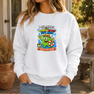 Funny Brain Biter Splash Pixel Survival Sweater