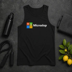 Hot Funny Microslop Logo Parody Tank Top