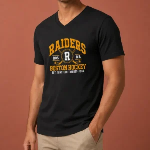 Hot Vintage Boston Raiders Hockey Fan Team Spirit V-Neck Shirt